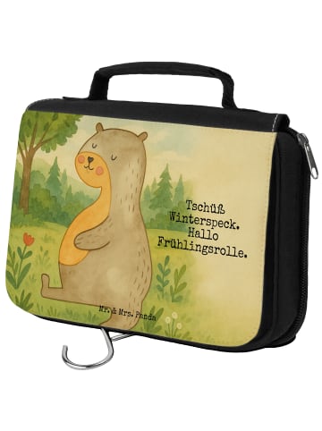 Mr. & Mrs. Panda Toilettentasche Otter Bauch Design mit Spruch in Weiß