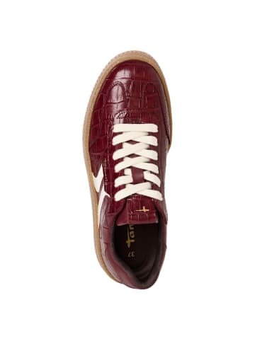 Tamaris Sneaker in BORDEAUX CROCO