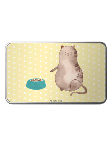 Mr. & Mrs. Panda Blechdose Katze Fressen ohne Spruch in Gelb Pastell