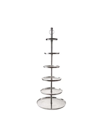 Butlers Etagere 6-stufig Höhe 200cm BANQUET in Silber