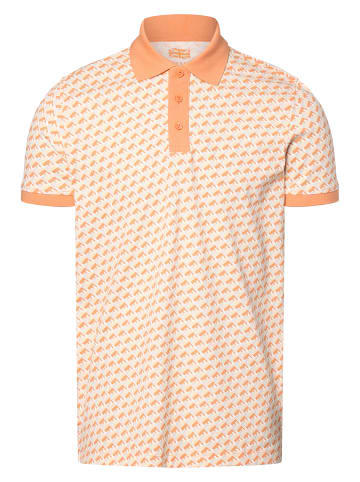 Finshley & Harding London Poloshirt in aprikot weiß