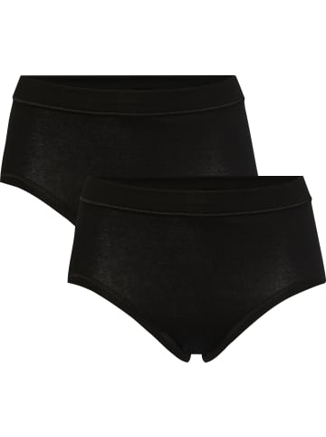 Con-ta Baumwolle, Feinripp Taillenslip 2er-Pack in schwarz