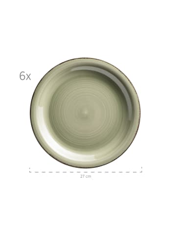 Mäser Tafelservice, Steingut Lumaca in Olivgrün