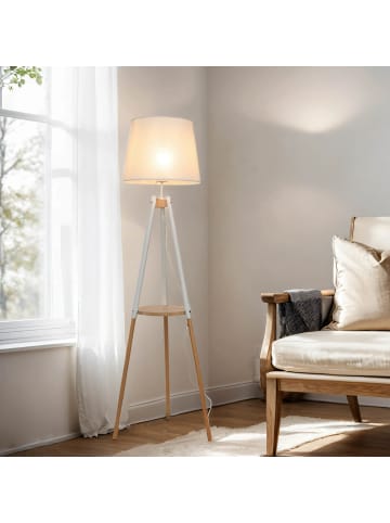 Licht-Erlebnisse Stehlampe (B)40 x (L)40 x (H)148 cm in Beige WeißBeige Weiß