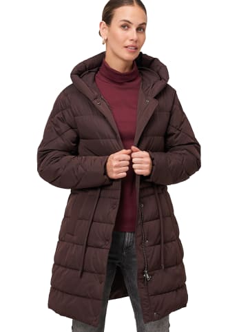 Zero  Steppmantel mit Knopfleiste in Chocolate Plum