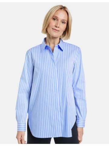 Gerry Weber Bluse Langarm in Blau/Ecru/Weiss Streifen