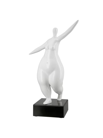GILDE Skulptur Lady weiß - (H) 37 cm