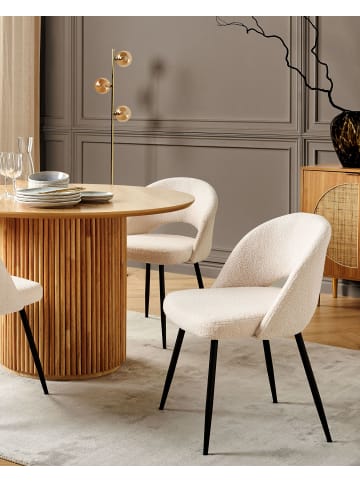 Beliani 2er-Set Esszimmerstuhl ONAGA in Beige/Schwarz