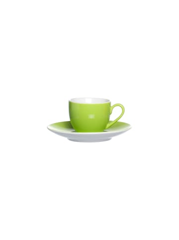 Ritzenhoff & Breker 6er Set Espressotassen und -untertassen Doppio in 80 ml in Grün