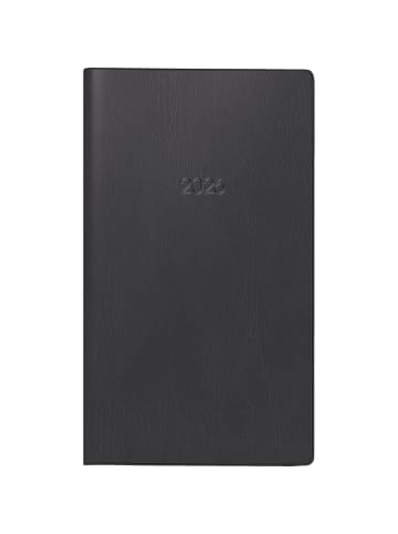 BRUNNEN Wochen-Sichtkalender 755 15,3x8,7cm 1 Woche/2 Seiten Kunststoff schwarz 2026