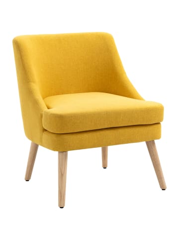 HOMCOM Sessel-63B x 69T x 79,5H cm-Gelb