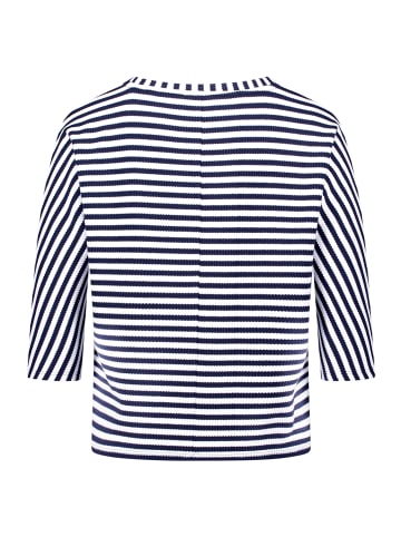 Betty Barclay Sweatshirt mit Fledermausärmeln in Dunkelblau/Weiß