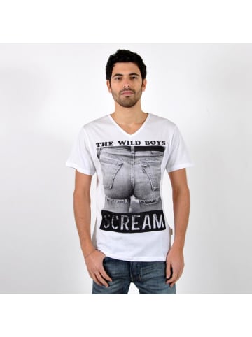 Eleven Paris Wild Boy V Neck T-Shirt Weiß