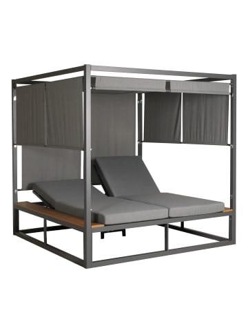 MCW Aluminium Lounge-Gartenliege M63, Hellgrau