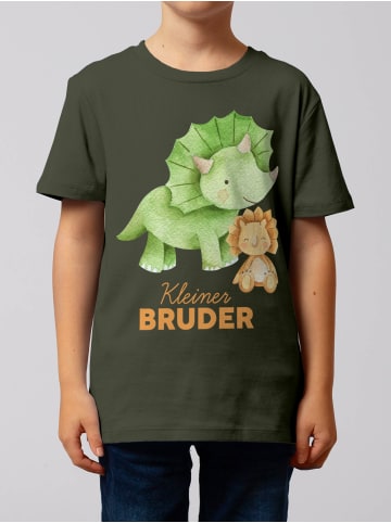 wat? Apparel T-Shirt Dinosaurier 07 Kleiner Bruder in Khaki