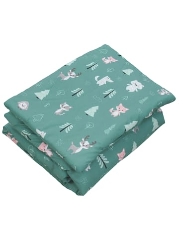 TupTam Kinder Bettdecken Set Gemustert in grün Modell 1