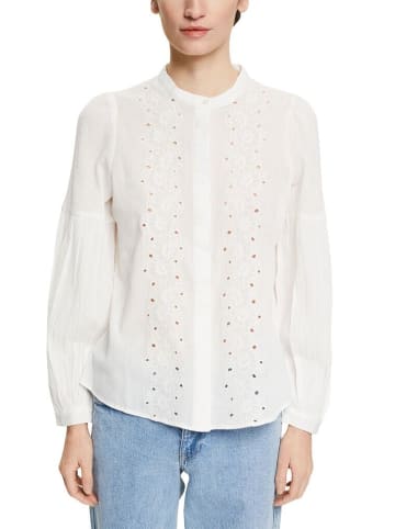 ESPRIT Langarmbluse in off white