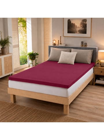 Spannbettlaken Ultra-Stretch in bordeaux