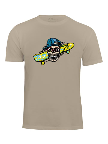 Cotton Prime® T-Shirt Summer Skull in beige