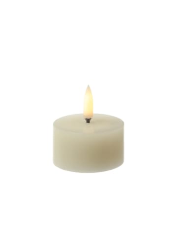 Uyuni LED Teelicht Thea Uyuni mit Timer dimmbar bis 400 Stunden D: 5cm in creme