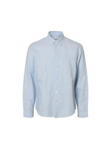 Selected Langarmhemd in Dusty Blue