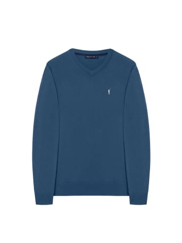 Polo Club Pullover in Denimblau