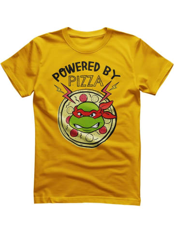 Teenage Mutant Ninja Turtles T-Shirt "Powered By Pizza T-Shirt" in Gold
