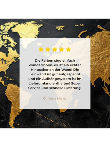 MuchoWow Leinwand Bilder Goldfarben