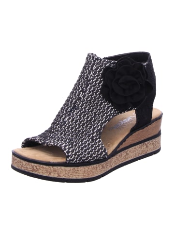 rieker Keilsandalette in schwarz