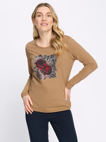 Sieh an! Langarm-Shirt in camel