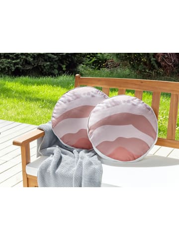 Beliani 2er-Set Gartenkissen CAMPEI in Rosa