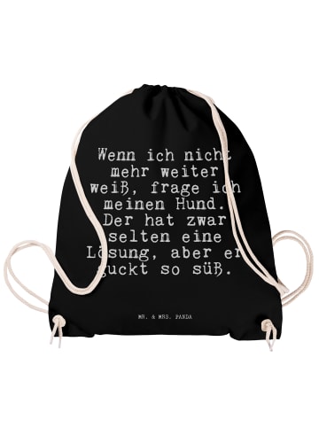 Mr. & Mrs. Panda Sportbeutel Wenn ich nicht mehr... mit Spruch in Schwarz