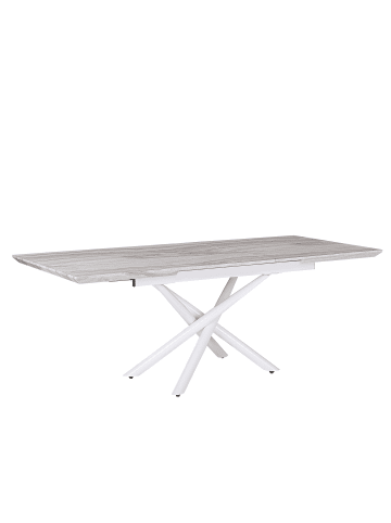Beliani Esszimmertisch MOIRA in Weiß - (W) 90 x (H) 75 x (L) 160 cm