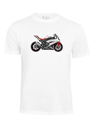 Cotton Prime® T-Shirt STARK SOUL Motorbike in weiss