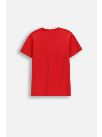 Coccodrillo Baumwoll-t-shirt mit kurzen ärmeln in rot