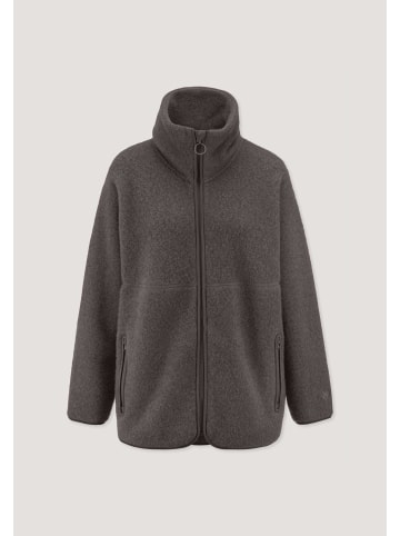 Hessnatur Wollfleece Jacke in dunkles mauve