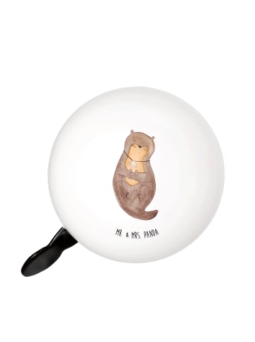 Mr. & Mrs. Panda Fahrradklingel Otter Muschel ohne Spruch in Weiß