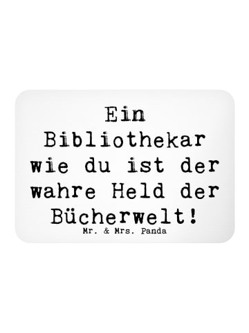 Mr. & Mrs. Panda Kühlschrankmagnet Spruch Bibliothekar Held mit ... in Weiß