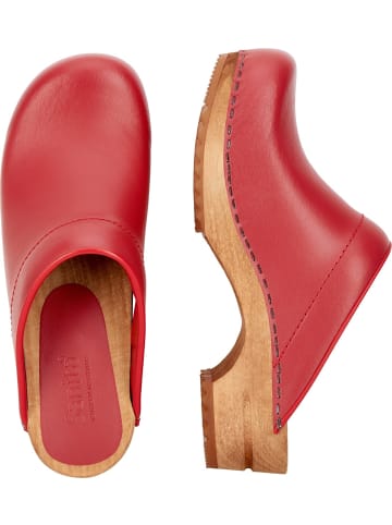 Sanita Comfortwear Clog "Wood-Lotte Open" in Rot