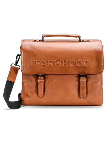 Farmhood Memphis Aktentasche XXL 3 Fächer Leder 39 cm in cognac 2