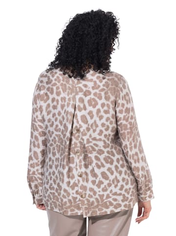 Ulla Popken Bluse in dunkles kitt
