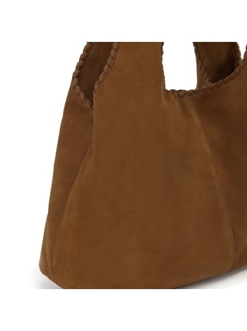 Les Visionnaires Paz Cozy Schultertasche Leder 43 cm in cognac