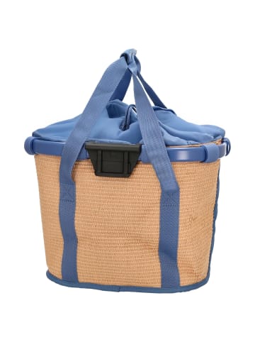 KLICKfix reisenthel Bikebasket 15 - Lenkerkorb 35 cm (twist sage) in raffia blue