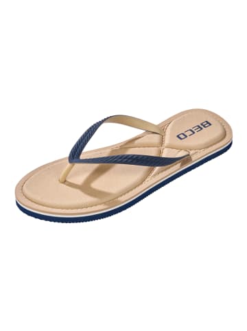 BECO the world of aquasports Zehentrenner BECO V-Strap in beige-blau