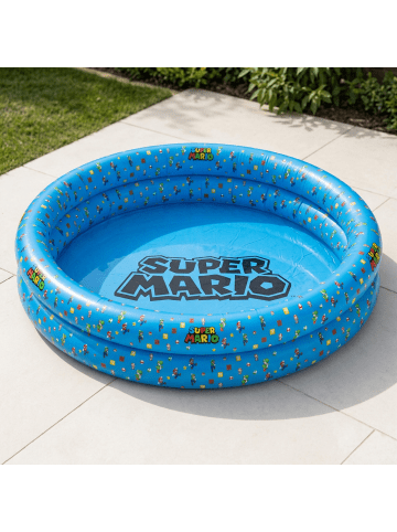 Happy People 2 Ring Pool Super Mario Planschbecken 150x25cm in mehrfarbig