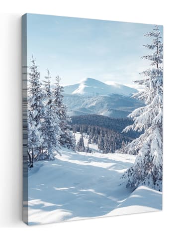 OnlyWow Leinwand Bilder Schneelandschaft