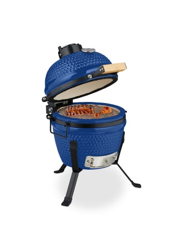 relaxdays Kamado Grill in Blau - Ø 32 cm