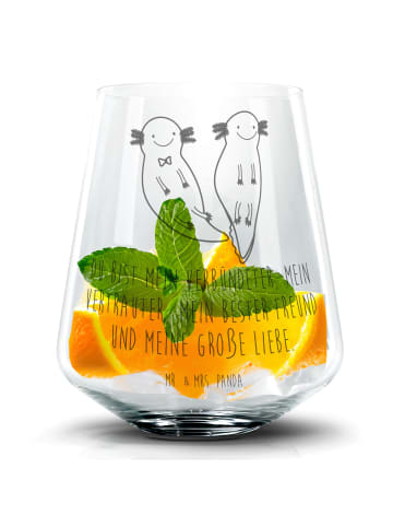 Mr. & Mrs. Panda Dekoglas Axolotl Freundin mit Spruch in Transparent