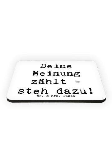 Mr. & Mrs. Panda magnet Spruch Mutig zu Meinungen mit Spruch in Weiß
