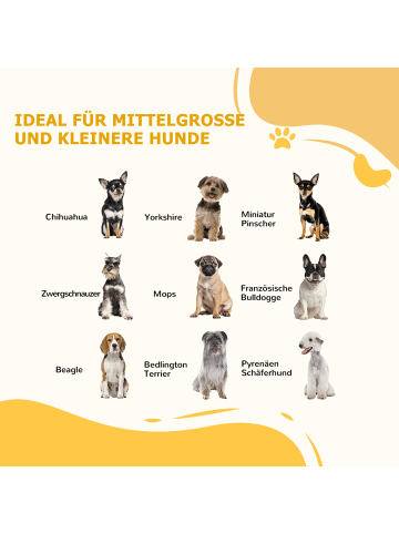 Pawhut Hunde Absperrgitter Weiß 154L x 30B x 80H cm